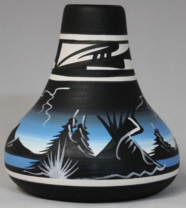 Mountain Storm  4 1/2 x 5 Inch Chimney Vase -(23046)