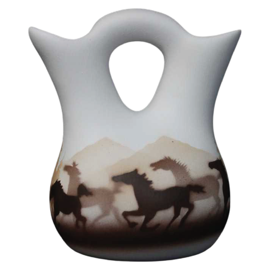 Wild Horses  4 1/2 x 5 1/2 Wedding Vase -(33023)