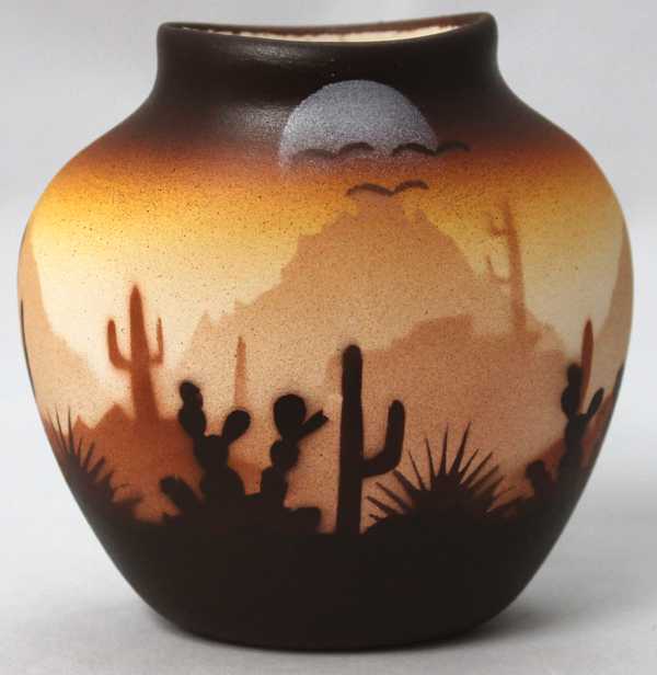 Brown Sonora Desert  3 x 3 Pillow Vase -(46141)