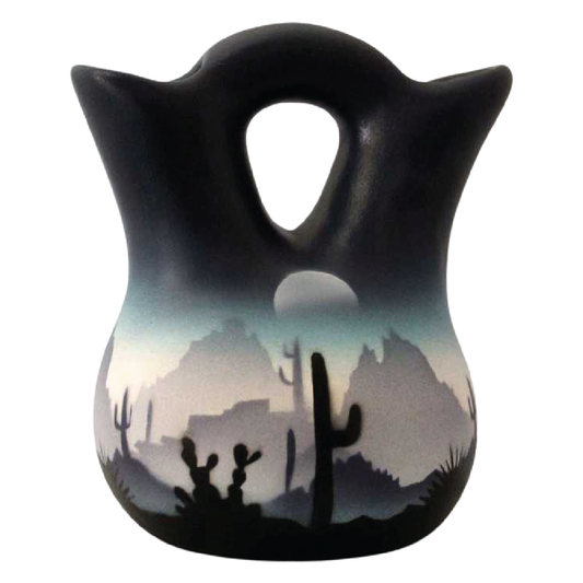 Blue Sonora Desert  4 1/2 x 5 1/2 Wedding Vase -(44023)
