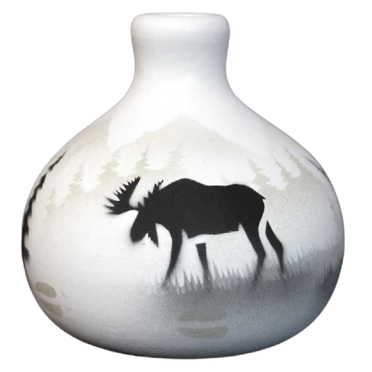 High Country Tracks Moose 3 1/2 x 3 1/2 Ball Vase -(60083)