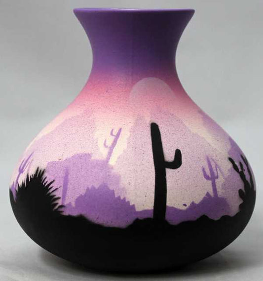 Purple Sonora Desert  3 1/2 x 4 1/2 Bud Vase -(45135)