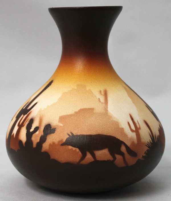 Brown Sonora Desert  3 1/2 x 4 1/2 Bud Vase -(46135)