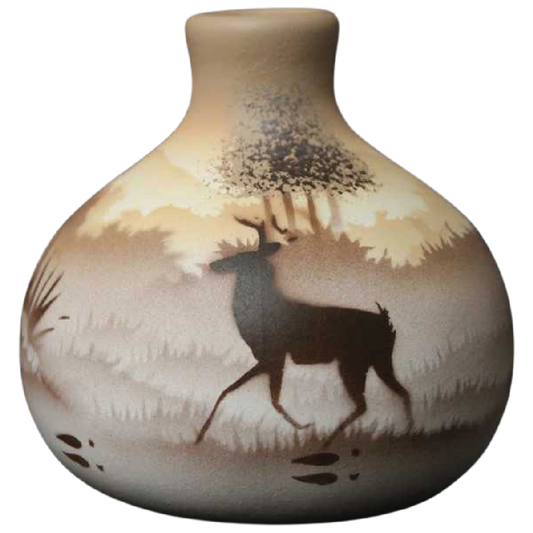 Back Country Tracks Deer 3 1/2 x 3 1/2 Ball Vase -(66083)