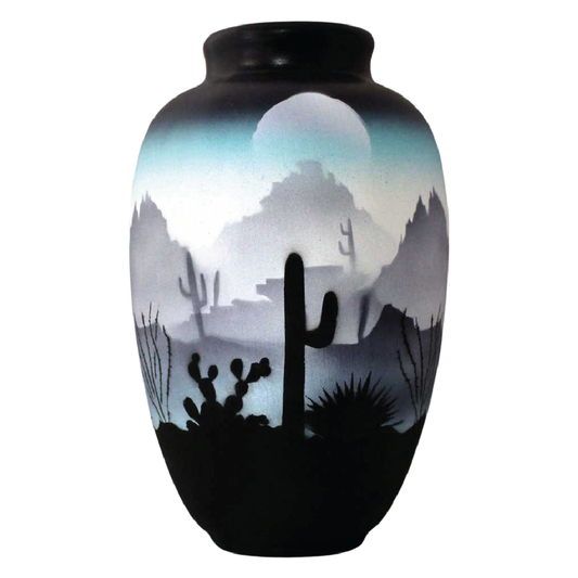 Blue Sonora Desert  6 x 10 Ginger Jar -(44033)