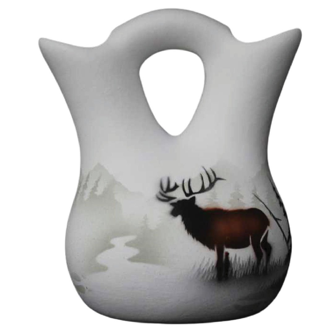 High Country Tracks Elk 4 1/2 x 5 1/2 Wedding Vase -(63023)