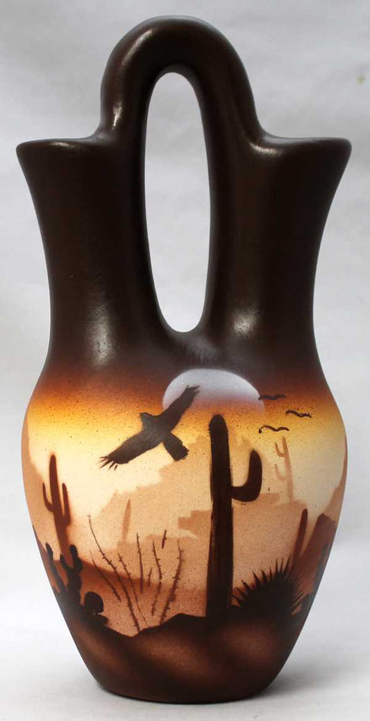 Brown Sonora Desert  5 1/2 x 10 1/2 Wedding Vase -(46018)
