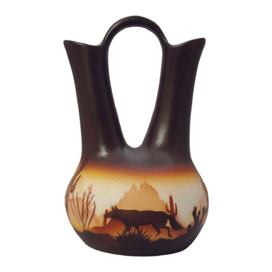 Brown Sonora Desert  7 1/2 x 12 Wedding Vase -(46065)