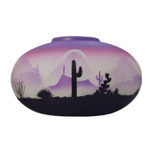 Purple Sonora Desert  16 1/2 x 10 1/2 Pillow Vase -(45142)